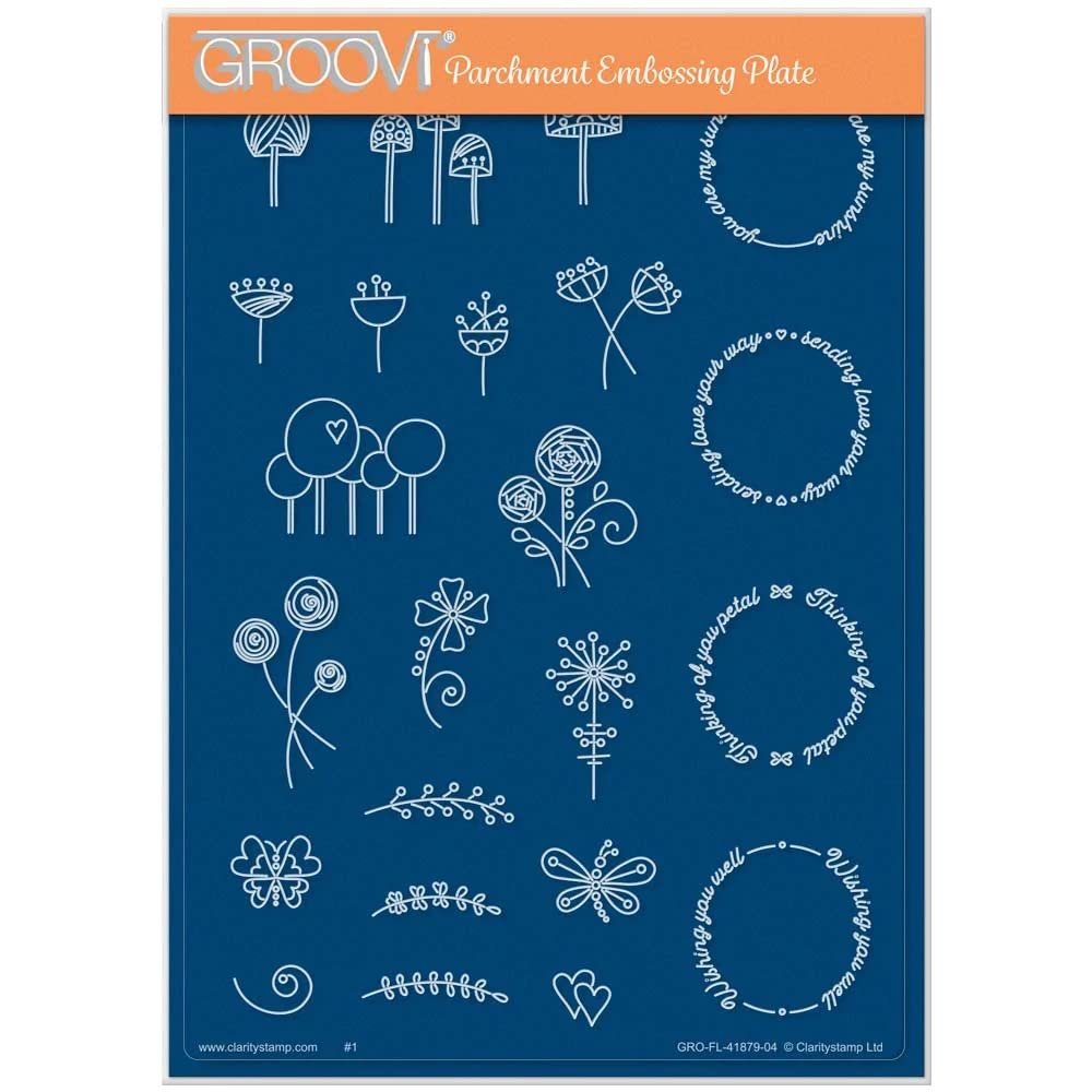 Clarity Stamps Tina's Sunshine Doodles A5 Groovi Plate