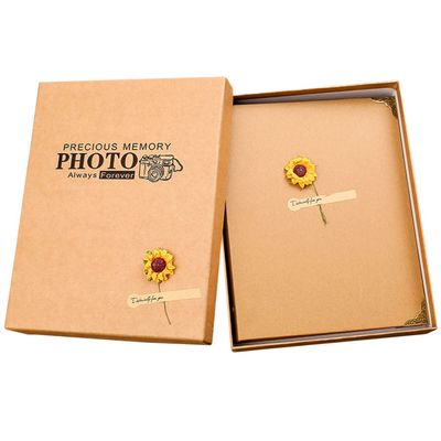 Homoyoyo Retro Scrapbook Photo Album Handmade Decorative Photo Book for Weddings Anniversaries Special Moments Craft Pages Ready Design