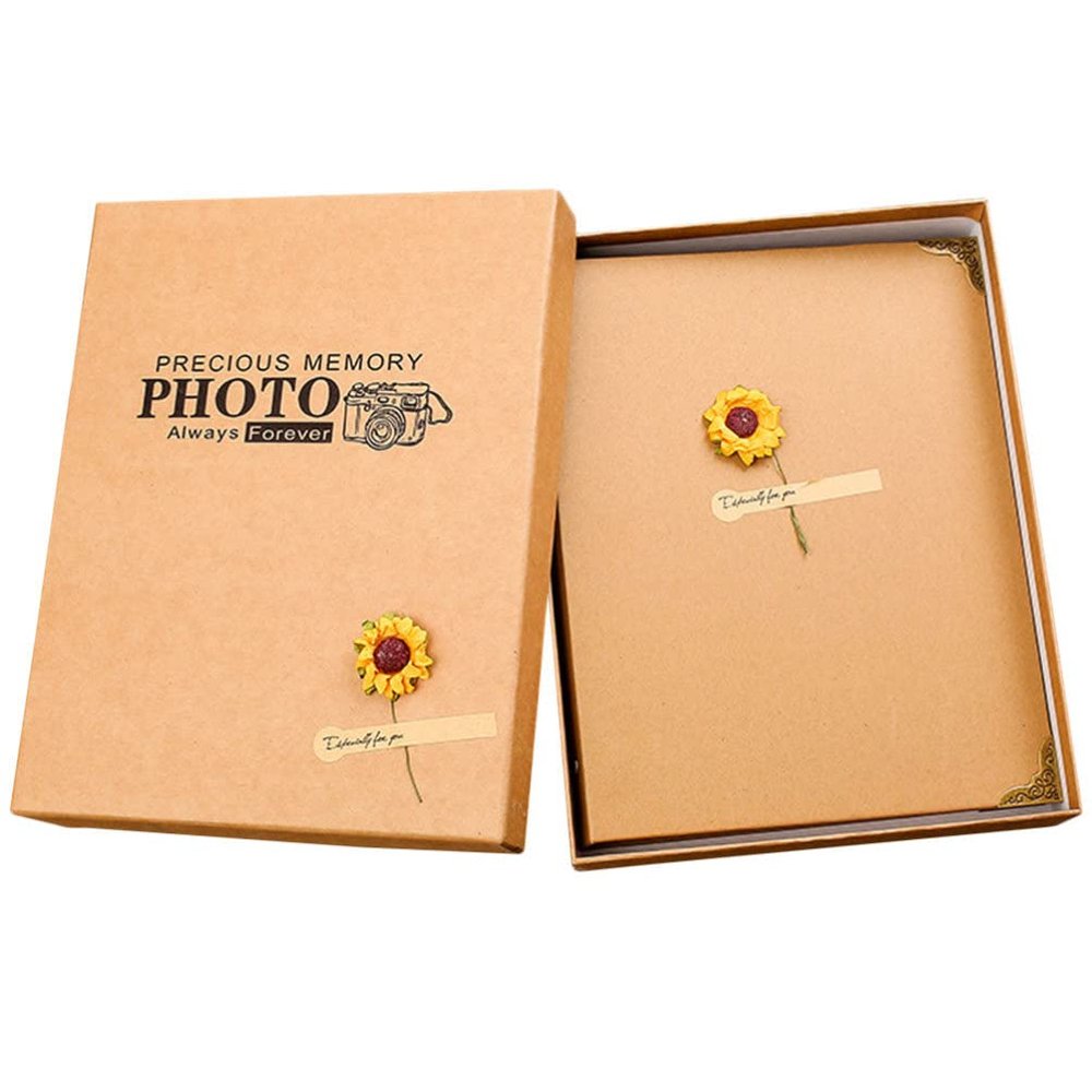 Homoyoyo Retro Scrapbook Photo Album Handmade Decorative Photo Book for Weddings Anniversaries Special Moments Craft Pages Ready Design