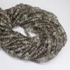 10 Strand Lot Black Rutile Quartz Faceted Rondelle Gemstone Craft Beads 13" 4mm view 1