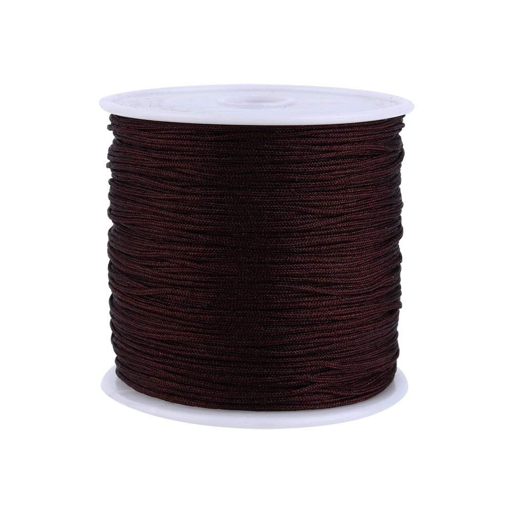 Pilipane 0 8mm Rattail rame s hamballa Thread String Home Supplies for Beading and Jewelry Making, Nylon Chinese Knot Cord, 100M, Nylon Chinese Knot Cord, 0 8mm Rattail rame ShaChinese Knot Cord Knit