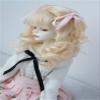 BJD Wig JD187 7-8inch 18-20cm Long Curly Princess Mohair Wig with Mini Twins ponytails 1/4 MSD Doll Accessories (Blond) view 2