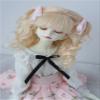 BJD Wig JD187 7-8inch 18-20cm Long Curly Princess Mohair Wig with Mini Twins ponytails 1/4 MSD Doll Accessories (Blond) view 3