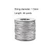 1 Roll Metallic Stretch Cord Metallic Tinsel Elastic Cord Stretch Cord Polyester Ribbon Metallic Tinsel Cord Rope for Gift Wrapping Jewelry Making Christmas, 1.5mm Thick, 44 Yards Long, Silver view 3