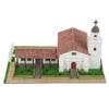 California Mission Santa Cruz 3D Plaster Brick Model Kit, 1370 Pieces, Mini-Bricks Constructor, Realistic Diy Building Set, Stem Educational Architecture Toy for Teens & Adults, Scale 1:24 view 1