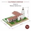 California Mission Santa Cruz 3D Plaster Brick Model Kit, 1370 Pieces, Mini-Bricks Constructor, Realistic Diy Building Set, Stem Educational Architecture Toy for Teens & Adults, Scale 1:24 view 2