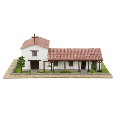 California Mission San Francisco Solano 3D Mini-Bricks Architecture Kit, 1250 Pieces, Plaster Brick Construction Set, Stem Educational Model for Teens & Adults