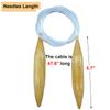 Mdoker Wooden Circular Knitting Needles 60-inch Length Jumbo Cicular Knitting Needle for Giant Chunky Yarn Carpet Scarf Bulky Wool Roving Weaving,US Size 50(25mm) view 2