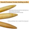 Mdoker Wooden Circular Knitting Needles 60-inch Length Jumbo Cicular Knitting Needle for Giant Chunky Yarn Carpet Scarf Bulky Wool Roving Weaving,US Size 50(25mm) view 3