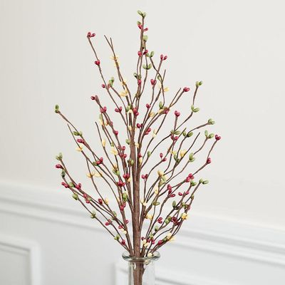 Pack of 3 Country Garden Pip Berry Stems by Factory Direct Craft - Springtime Rustic Berries, Farmhouse Home Decor for Table Arrangements and Easter Centerpiece Decorations (25" H)