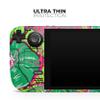 Design Skinz - Compatible with Steam Deck - Skin Decal Protective Scratch-Resistant Removable Vinyl Wrap Cover - Bright Pink and Green Flowers view 4