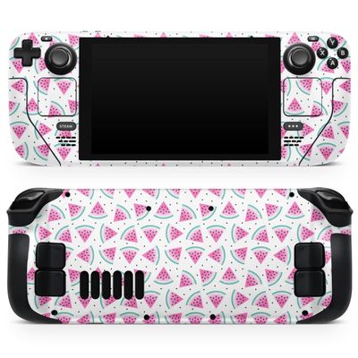 Design Skinz - Compatible with Steam Deck - Skin Decal Protective Scratch-Resistant Removable Vinyl Wrap Cover - The All Over Watermelon Slice Pattern