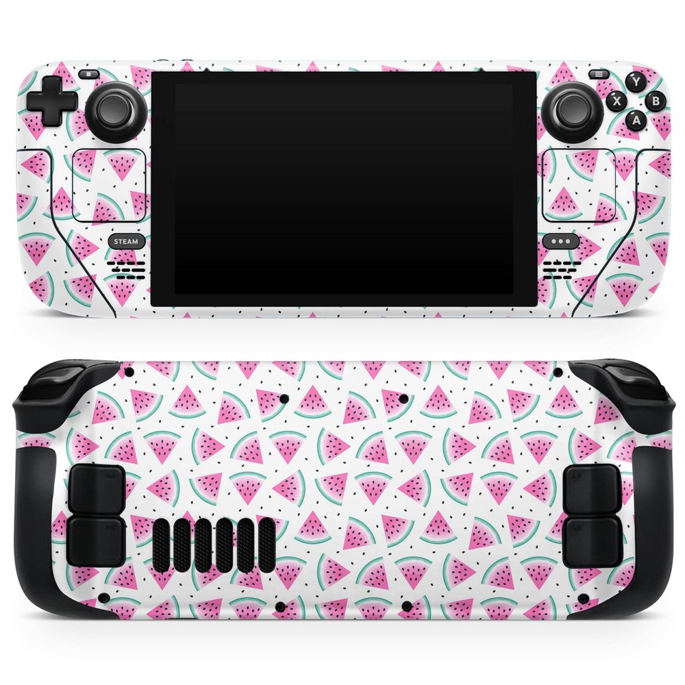 Design Skinz - Compatible with Steam Deck - Skin Decal Protective Scratch-Resistant Removable Vinyl Wrap Cover - The All Over Watermelon Slice Pattern