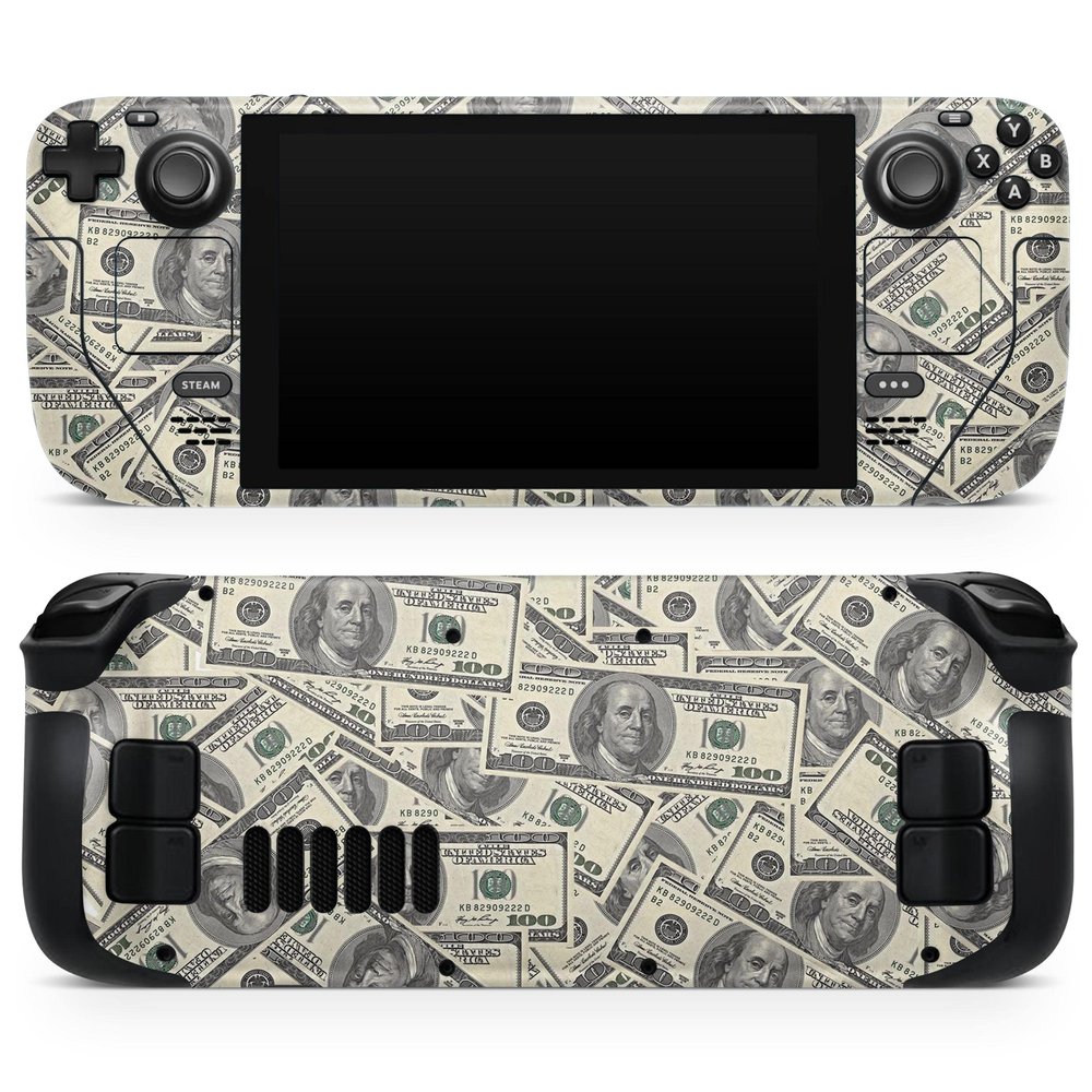 Design Skinz - Compatible with Steam Deck - Skin Decal Protective Scratch-Resistant Removable Vinyl Wrap Cover - Hundred Dollar Bill