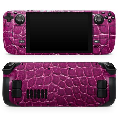 Design Skinz - Compatible with Steam Deck - Skin Decal Protective Scratch-Resistant Removable Vinyl Wrap Cover - Bright Magenta Aligator Skin