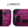 Design Skinz - Compatible with Steam Deck - Skin Decal Protective Scratch-Resistant Removable Vinyl Wrap Cover - Bright Magenta Aligator Skin view 2