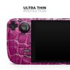 Design Skinz - Compatible with Steam Deck - Skin Decal Protective Scratch-Resistant Removable Vinyl Wrap Cover - Bright Magenta Aligator Skin view 4
