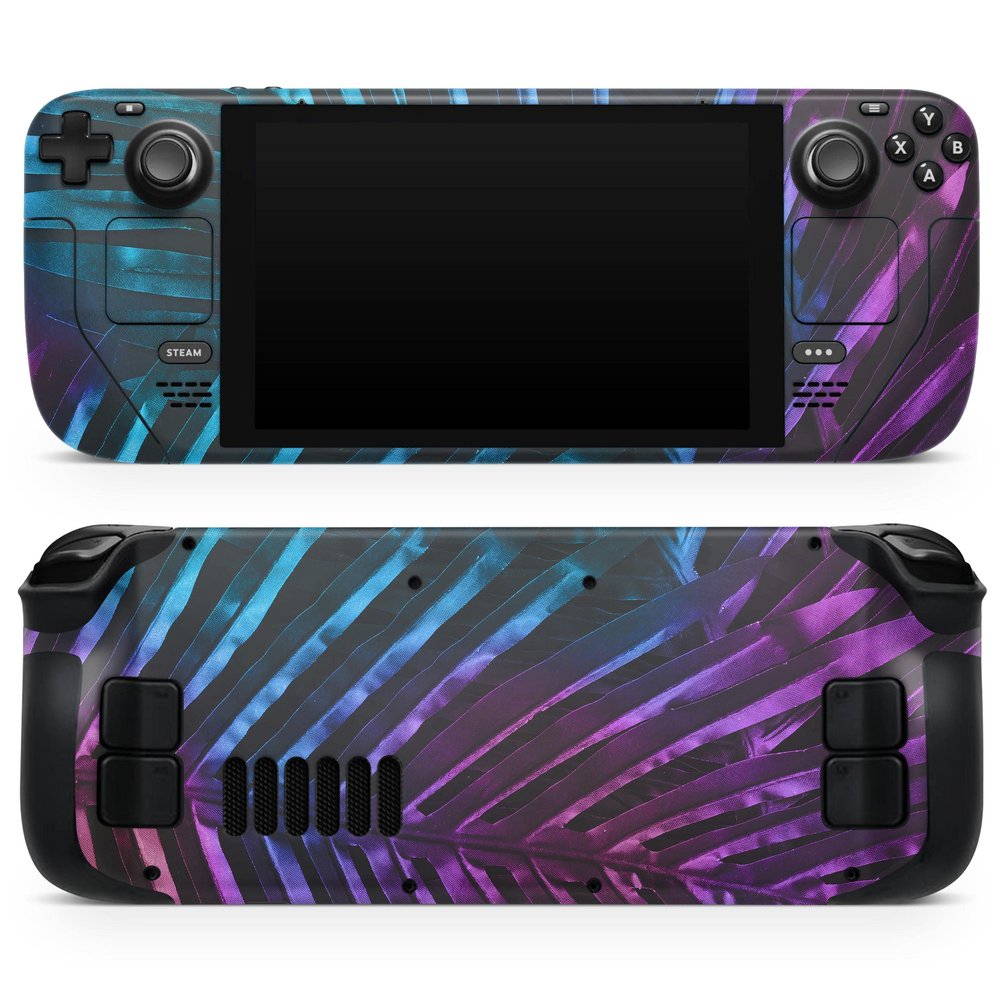 Design Skinz - Compatible with Steam Deck - Skin Decal Protective Scratch-Resistant Removable Vinyl Wrap Cover - Holographic Tropical