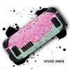 Design Skinz - Compatible with Steam Deck - Skin Decal Protective Scratch-Resistant Removable Vinyl Wrap Cover - Green and Pink Tribal v3 view 3