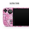 Design Skinz - Compatible with Steam Deck - Skin Decal Protective Scratch-Resistant Removable Vinyl Wrap Cover - Green and Pink Tribal v3 view 4