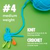 Woobles Easy Peasy Yarn for Beginners - Crochet & Knitting Yarn with Easy-to-See Stitches - Medium #4 Worsted - Cotton-Nylon Blend view 2