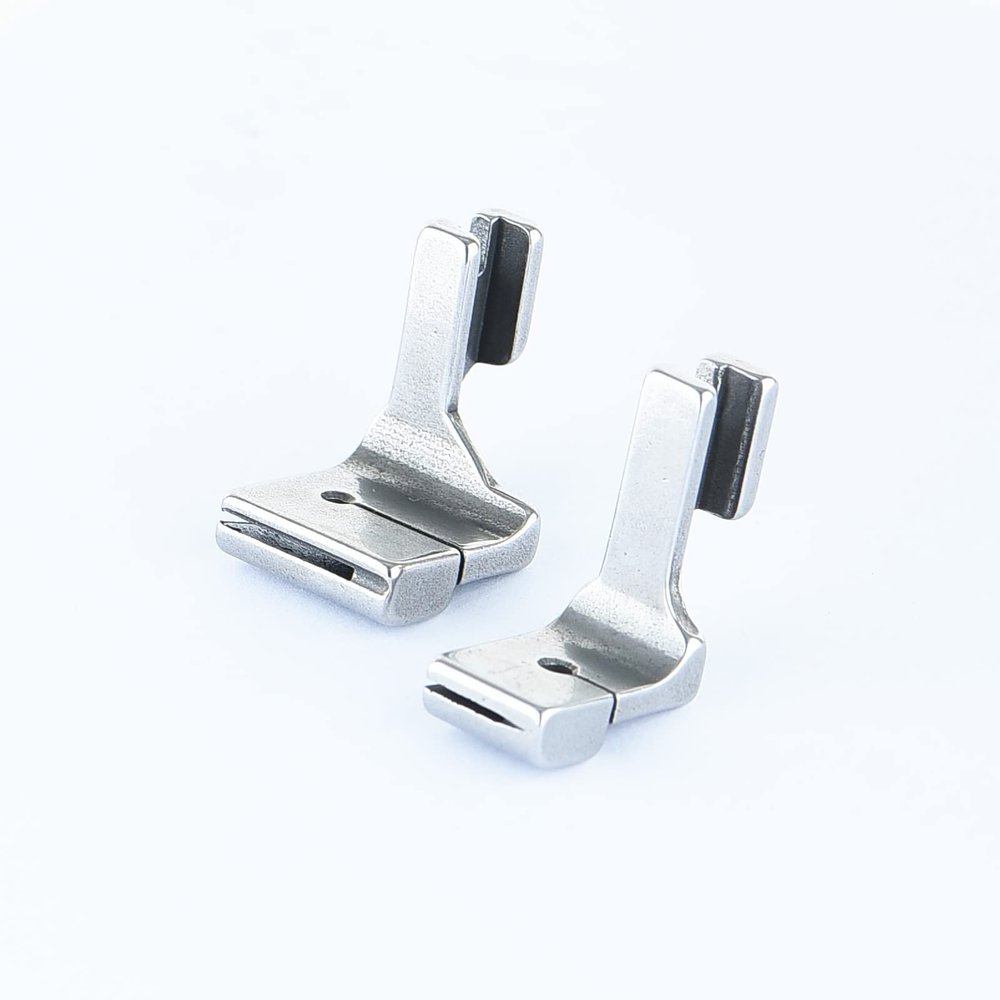 Sowiichi 2pcs High Shank Flat Wrinkled Pleated Shirring Gathering Foot Presser Foot for Industrial Sewing Machine (P5+P5W)