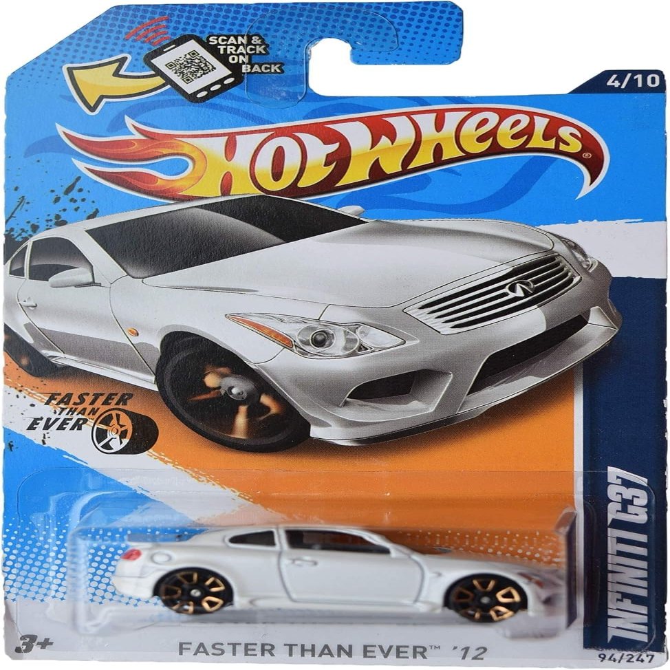 Hot Wheels White Infiniti G37 1:64 Scale Collectible Die Cast Metal Toy Car Model