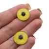 Lemon Slice Glass Eyes - Blue and Brown Sizes Cabochons for Pendant Making Wire Wrapped Jewelry Faux Craft Taxidermy or Sculptures (60mm) view 4