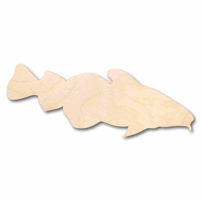 Unfinished Wood Cod Fish Silhouette Craft up to 46" DIY 20" / 1/8"