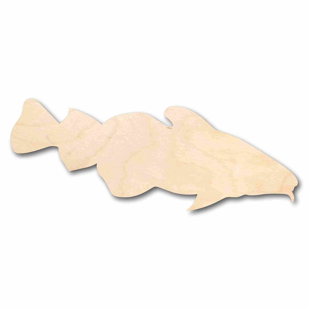 Unfinished Wood Cod Fish Silhouette Craft up to 46" DIY 20" / 1/8"