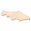 Unfinished Wood Cod Fish Silhouette Craft up to 46" DIY 20" / 1/8" view 1