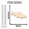 Unfinished Wood Cod Fish Silhouette Craft up to 46" DIY 20" / 1/8" view 2