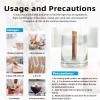 Ziosxin 300 Thicken Smokeless Wooden Candle Wicks - Long Lasting Flame - Easily Burn, 1.2mm Thickness 5.1" X 0.5" Candle Cores with Iron Stand and Glue Dot for DIY Candle Making Craft view 3
