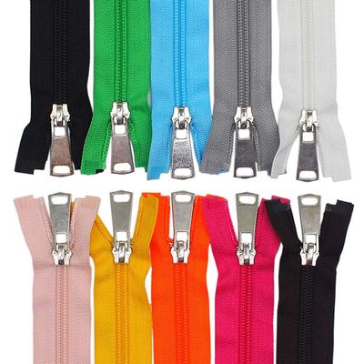 MebuZip 10PCS 85CM Separating Nylon Coil Zippers Bulk #5 Jacket Zippers for Jackets Coats Sewing Crafts 10 Colors Mixed