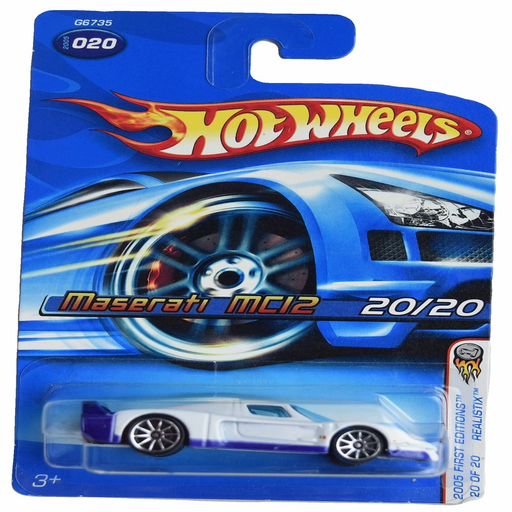 Hot Wheels Maserati MC12 1:64 Scale Die-Cast Car, Blue, 3 Inches, Kid, Unisex, Children, Boys