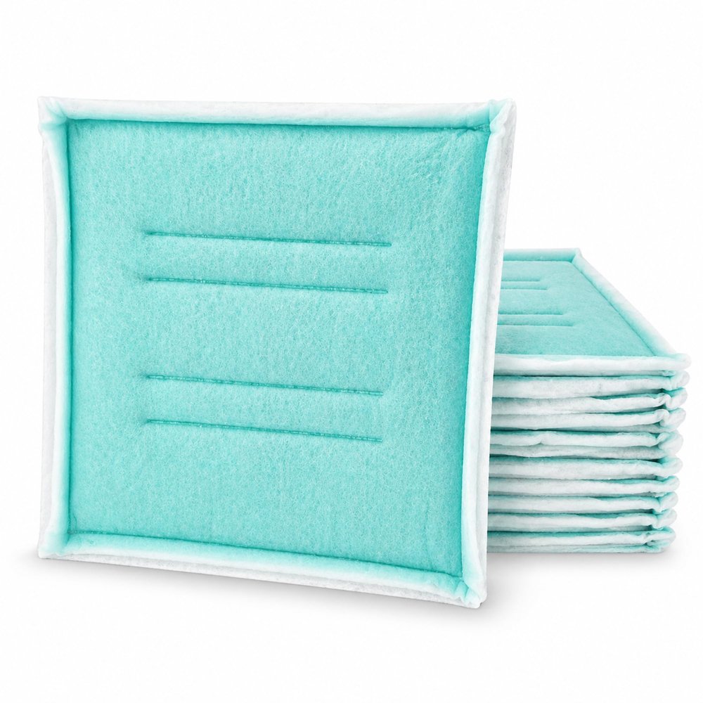 wioboy Paint Spray Booth Intake Filter Pad, 20" x 20" (24/case) Tacky Panel with Internal Wire Frame