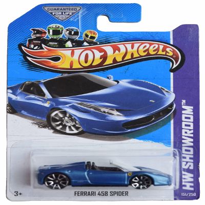 Hot Wheels 1:64 Scale Car, Ferrari 458 Spider, Kid Boys Unisex Children