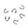 100pcs Adabele 304 Stainless Steel Wire Guard Thread Protector Loop Guardian Terminator Cable Thimble Small 1mm Hole for Craft Jewelry Making SJF253-2 view 2