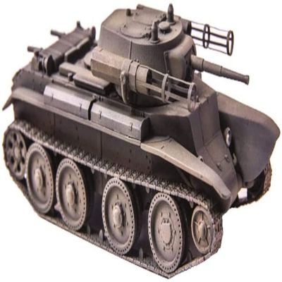Unifodel UUU72246 1/72 Soviet Army BT-7 Rapid Tank with Rocket Launcher, Plastic Model