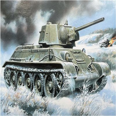 Uni-Model UUU72325 1/72 Soviet Army T-34/76 Tank, 1942 Model, Hex Turret, Equipped with Plastic Model