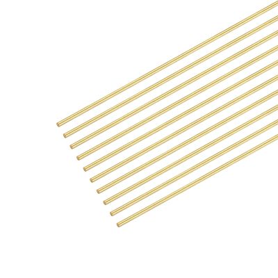 MECCANIXITY Brass Round Wire - 0.6mm x 250mm, Assorted Half Hard Wire for DIY Jewelry Making, Pack of 10