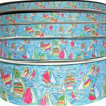 3yds Lilly Inspired You Gotta Regatta 1.5" Grosgrain Ribbon - We Also Have Other Sizes Such as 3/8" 5/8" 7/8" 1.5" or 3" Please See Our Other listings