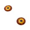 Fall Gold & Red Branches Glass Eye Cabochons for Pendant Making Wire Wrapped Jewelry Faux Craft Taxidermy or Sculptures (10mm) view 3