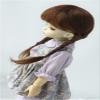Mohair Doll Wigs for Girls JD018 6-7inch 16-18CM YOSD Pretty Anne Long Double Braid BJD Hair 1/6 Resin Toy Accessories (L.t Brown) view 3