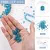 100Pcs Luminous Glass Beads Sky Blue 8mm Round Beads Glow Crystal Loose Beads with Rope for DIY Craft Bracelet Jewelry view 2