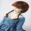 1/3 SD Mohair Doll Wigs JD018 8-9inch 21-23CM SD DOD Pretty Anne Double Braid BJD Hair Country Girl Wig Styles (L.t Brown) view 2
