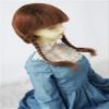 1/3 SD Mohair Doll Wigs JD018 8-9inch 21-23CM SD DOD Pretty Anne Double Braid BJD Hair Country Girl Wig Styles (L.t Brown) view 3