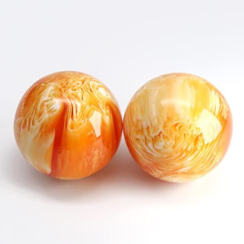 1 Pair Natural Resin Synthetic Golden Black Coral Sea Willow Beeswax Healing Handball Ball 50mm,Beeswax