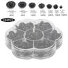 Watris Veiyi 184PCS Plastic Safety Eyes, Stuffed Animal Eyes, Black Crochet Eyes, Craft Doll Toys Eyes, Mushroom Domed Sewing Buttons for Amigurumi Stuffed Doll Plush Animal Puppet view 2