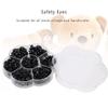 Watris Veiyi 184PCS Plastic Safety Eyes, Stuffed Animal Eyes, Black Crochet Eyes, Craft Doll Toys Eyes, Mushroom Domed Sewing Buttons for Amigurumi Stuffed Doll Plush Animal Puppet view 3